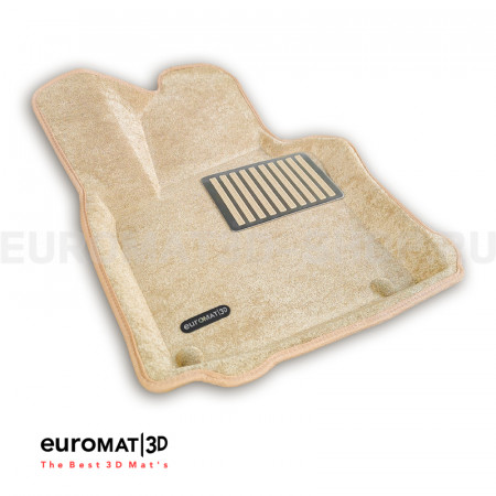 Текстильные 3D коврики Euromat3D Lux в салон для Volkswagen Golf 6 (2009-2012) № EM3D-004502T Бежевые