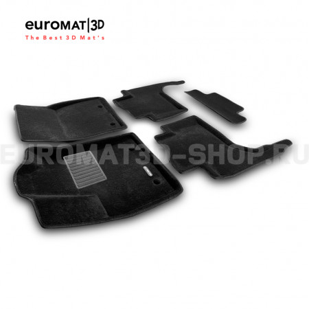 Текстильные 3D коврики Euromat3D Business в салон для Lexus LX600 (2021-) № EMC3D-005109