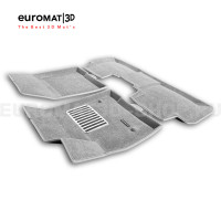 Текстильные 3D коврики Euromat3D Lux в салон для Cadillac XT5 (2017-) № EM3D-001307S Светло-серые