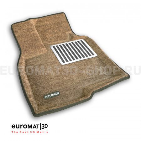 Текстильные 3D коврики Euromat3D Lux в салон для Jaecoo J7 (2023-) № EM3D-000030R Коричневые